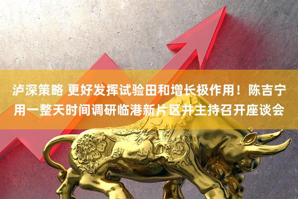泸深策略 更好发挥试验田和增长极作用！陈吉宁用一整天时间调研临港新片区并主持召开座谈会