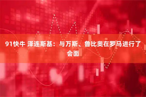91快牛 泽连斯基：与万斯、鲁比奥在罗马进行了会面